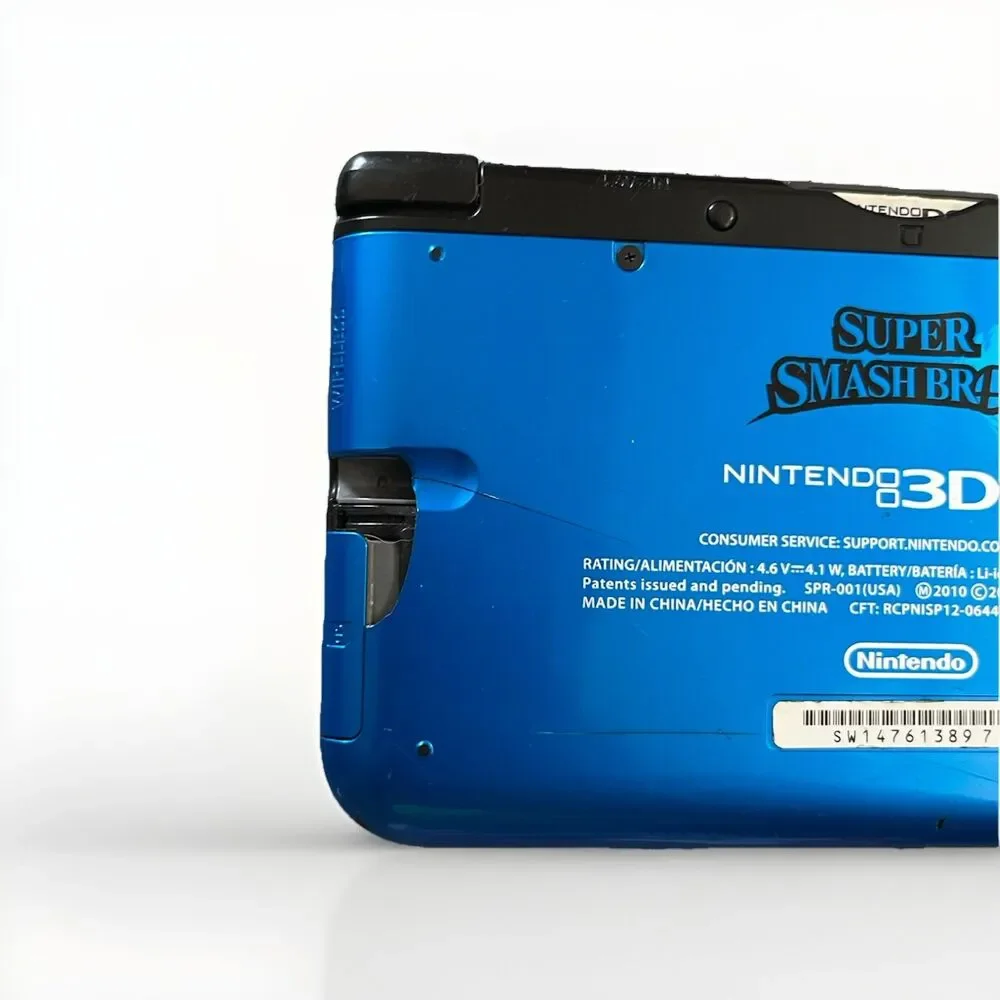 Nintendo 3DS XL Super Smash Bros. Limited Edition Blue Handheld Console - Works!